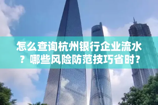 怎么查询杭州银行企业流水？哪些风险防范技巧省时？